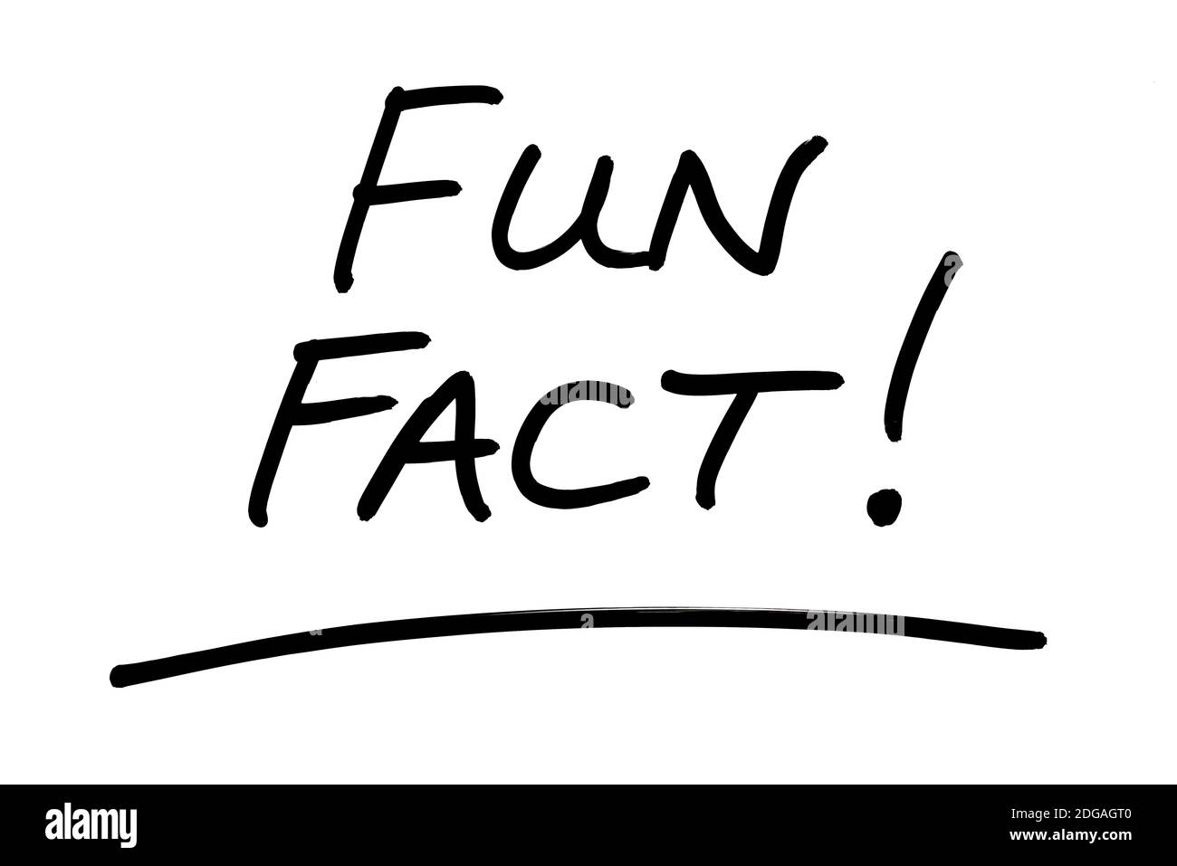 FUN FACT! handwritten on a white background Stock Photo Alamy