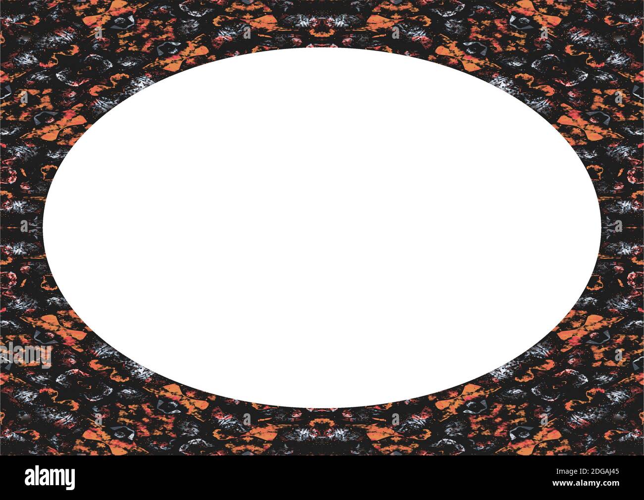 Circle Frame Background with Decorated Borders Stock Photo