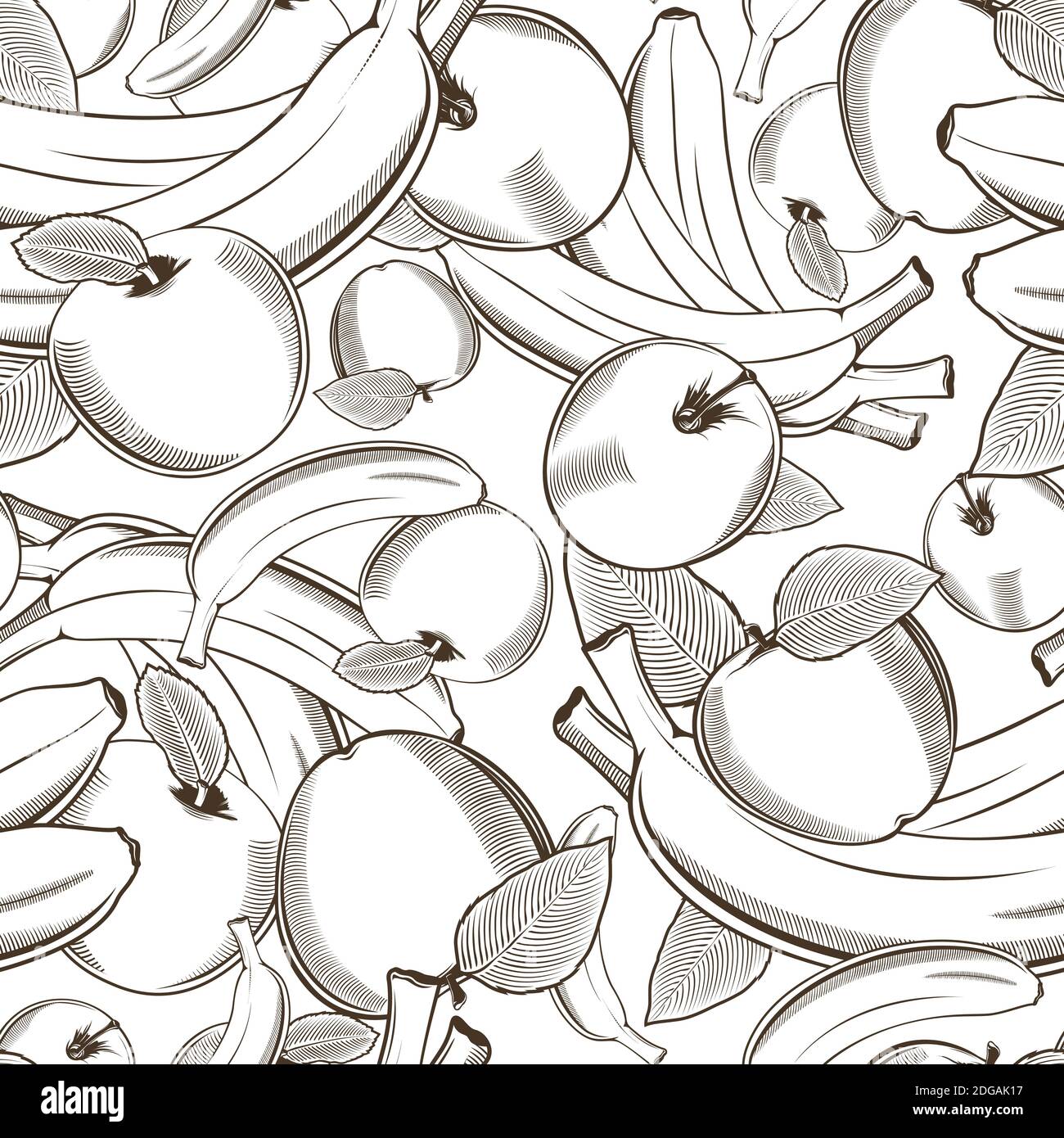 Seamless pattern black apples hi-res stock photography and images - Alamy