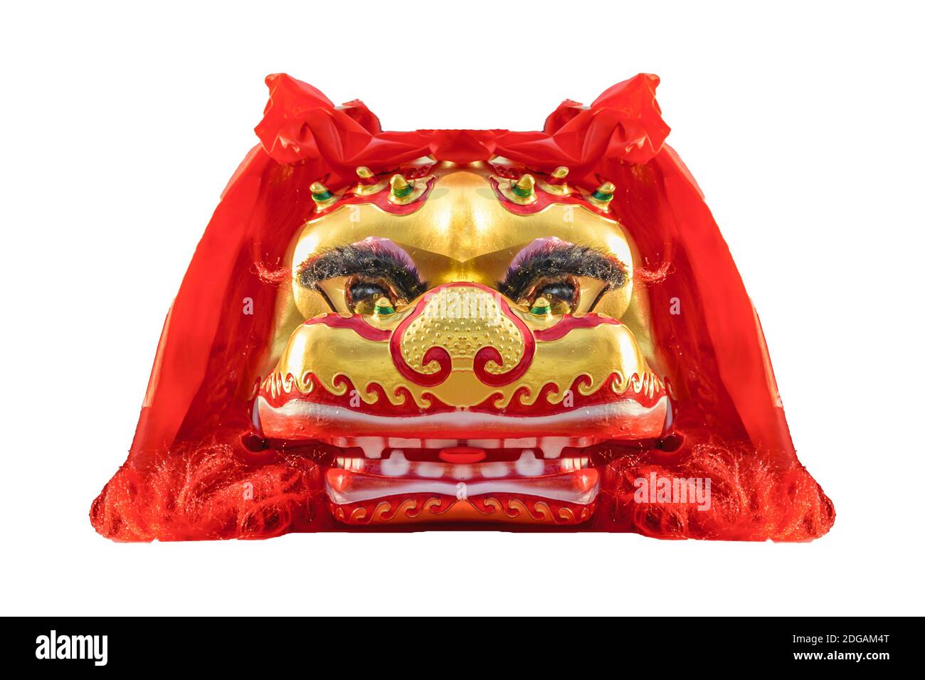 Lion Head Mask, Chinese New Year, Montevideo, Uruguay Stock Photo