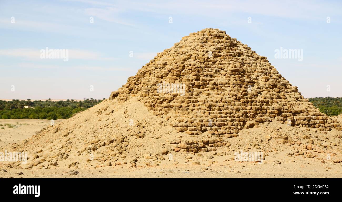 The   antique pyramids of the black pharaohs Stock Photo