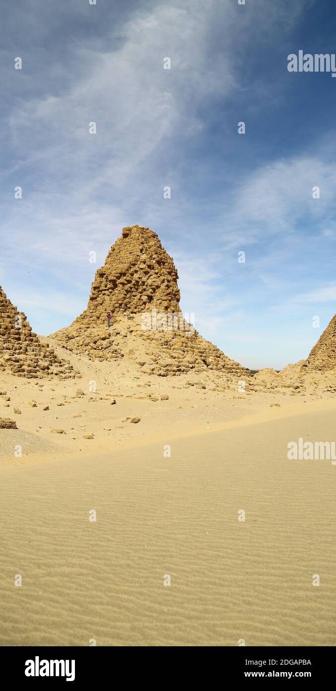 The   antique pyramids of the black pharaohs Stock Photo