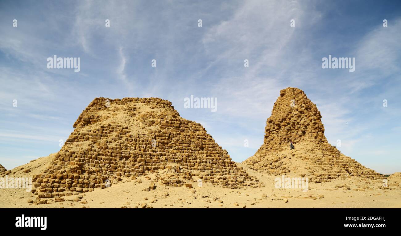 The   antique pyramids of the black pharaohs Stock Photo