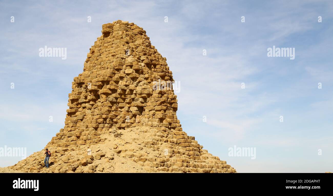 The   antique pyramids of the black pharaohs Stock Photo