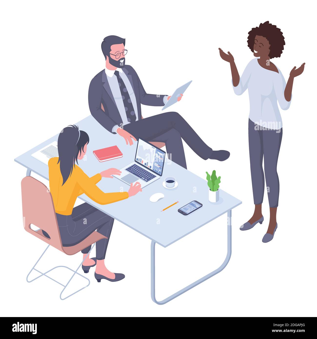 diversity and workflow management Stock Vector