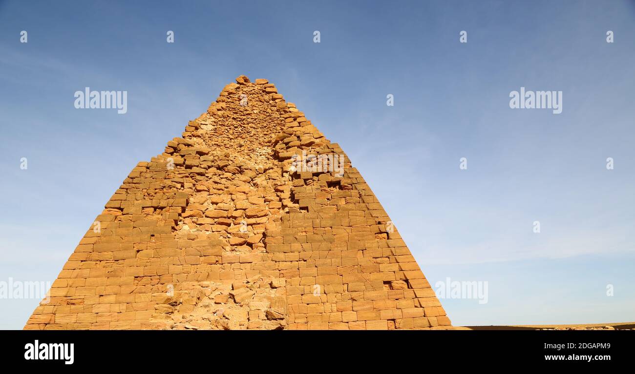 The   antique pyramids of the black pharaohs Stock Photo