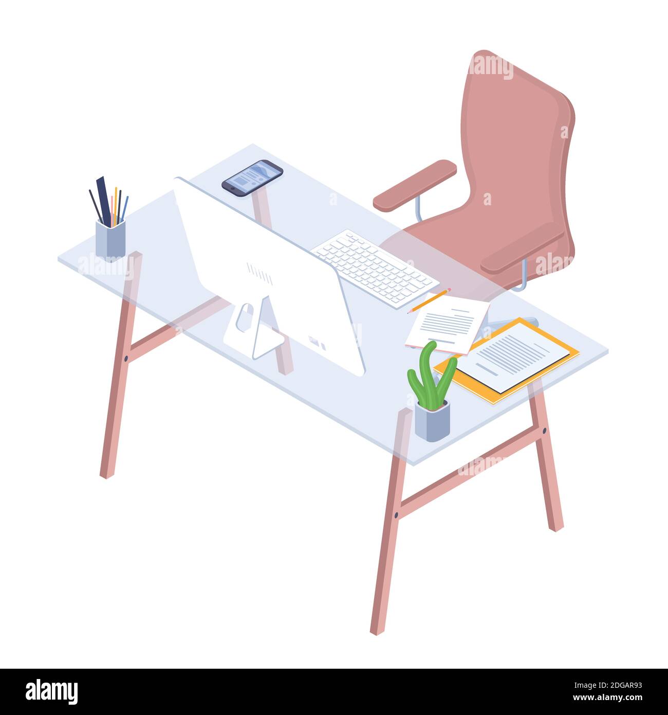 Isometric computer folder design Cut Out Stock Images & Pictures - Alamy