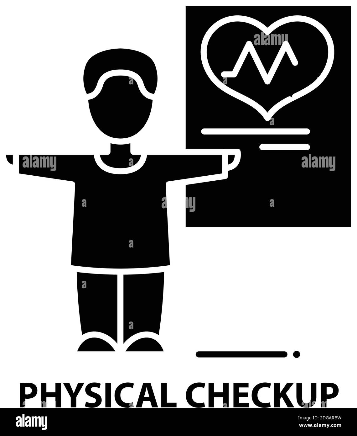 Physical Checkup Icon Black Vector Sign With Editable Strokes Concept Illustration Stock 5371