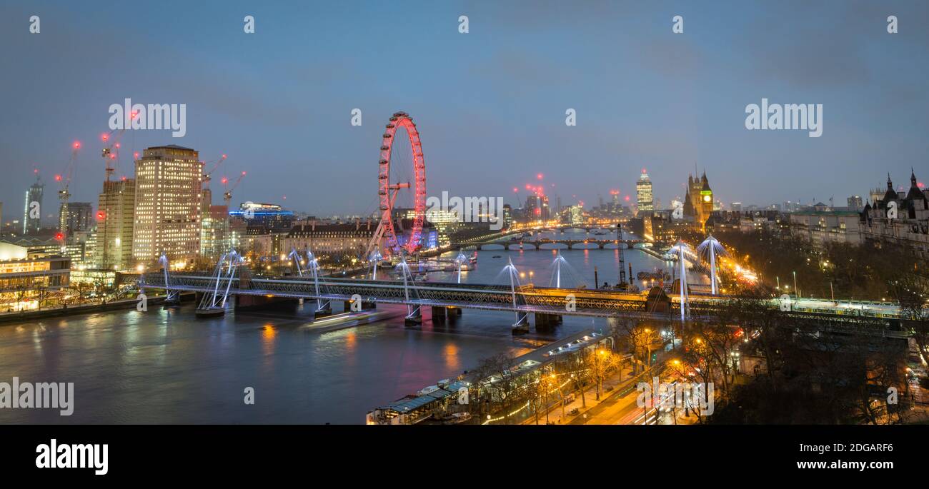 The London skyline as seen from 80 Strand, London Stock Photo