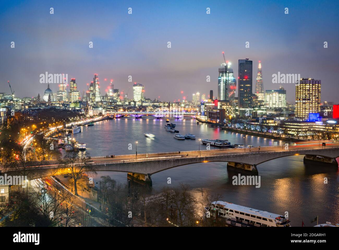 The London skyline as seen from 80 Strand, London Stock Photo