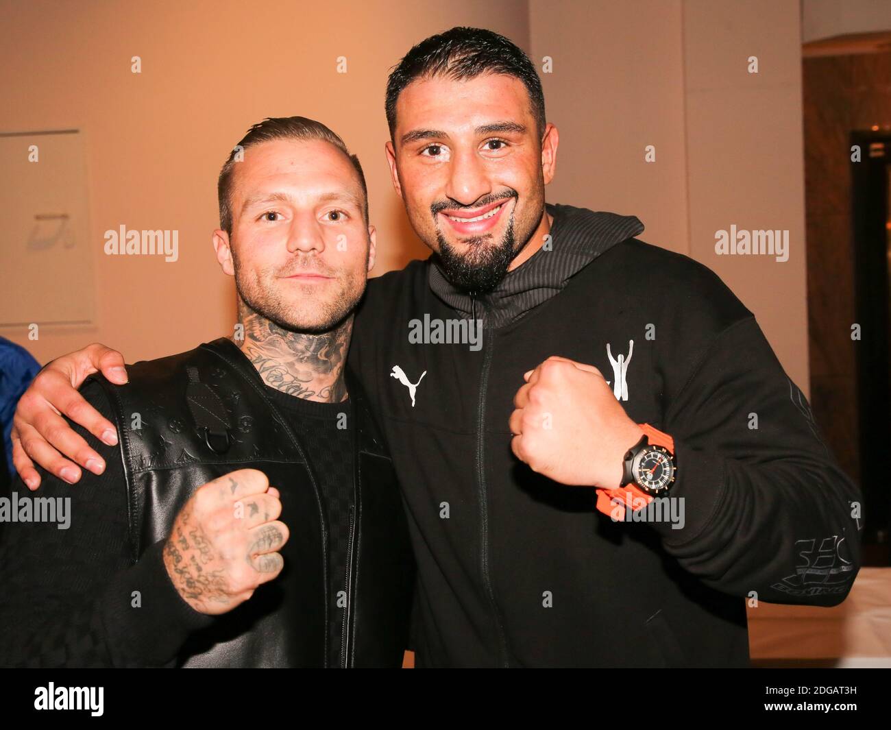 Rapper Kontra K and German heavyweight professional boxer Agit Kabayel ...