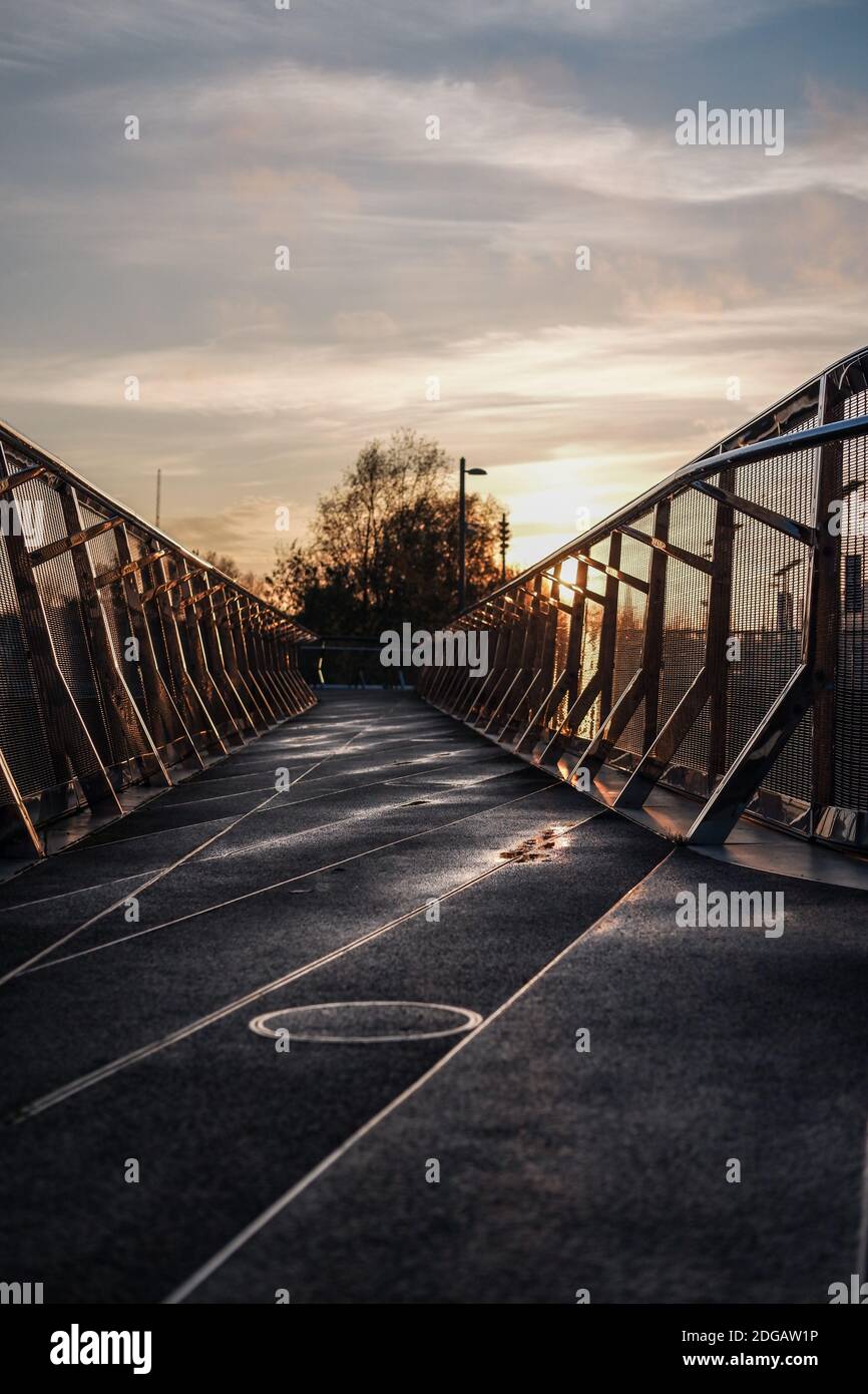 London, UK December 2020 Diamond Bridge in the Queen Elizabeth