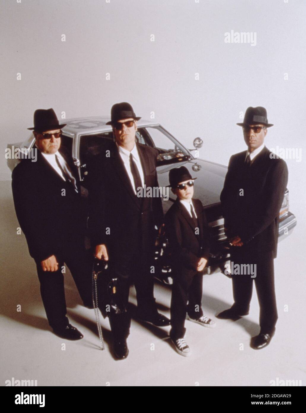 Blues Brothers 2000 (l-r) actors John Goodman, Dan Aykroyd, Evan Bonifant and Joe Morton Stock Photo