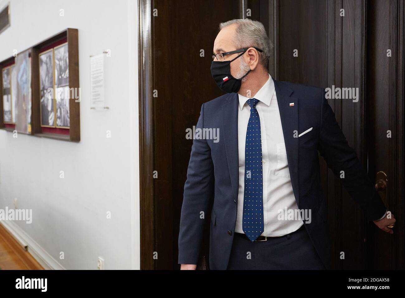 Warsaw, Mazovian, Poland. 8th Dec, 2020. Session of The Senate Health Committee With The Participation of The Minister of Health ADAM NIEDZIELSKI.in the picture: ADAM NIEDZIELSKI Credit: Hubert Mathis/ZUMA Wire/Alamy Live News Stock Photo