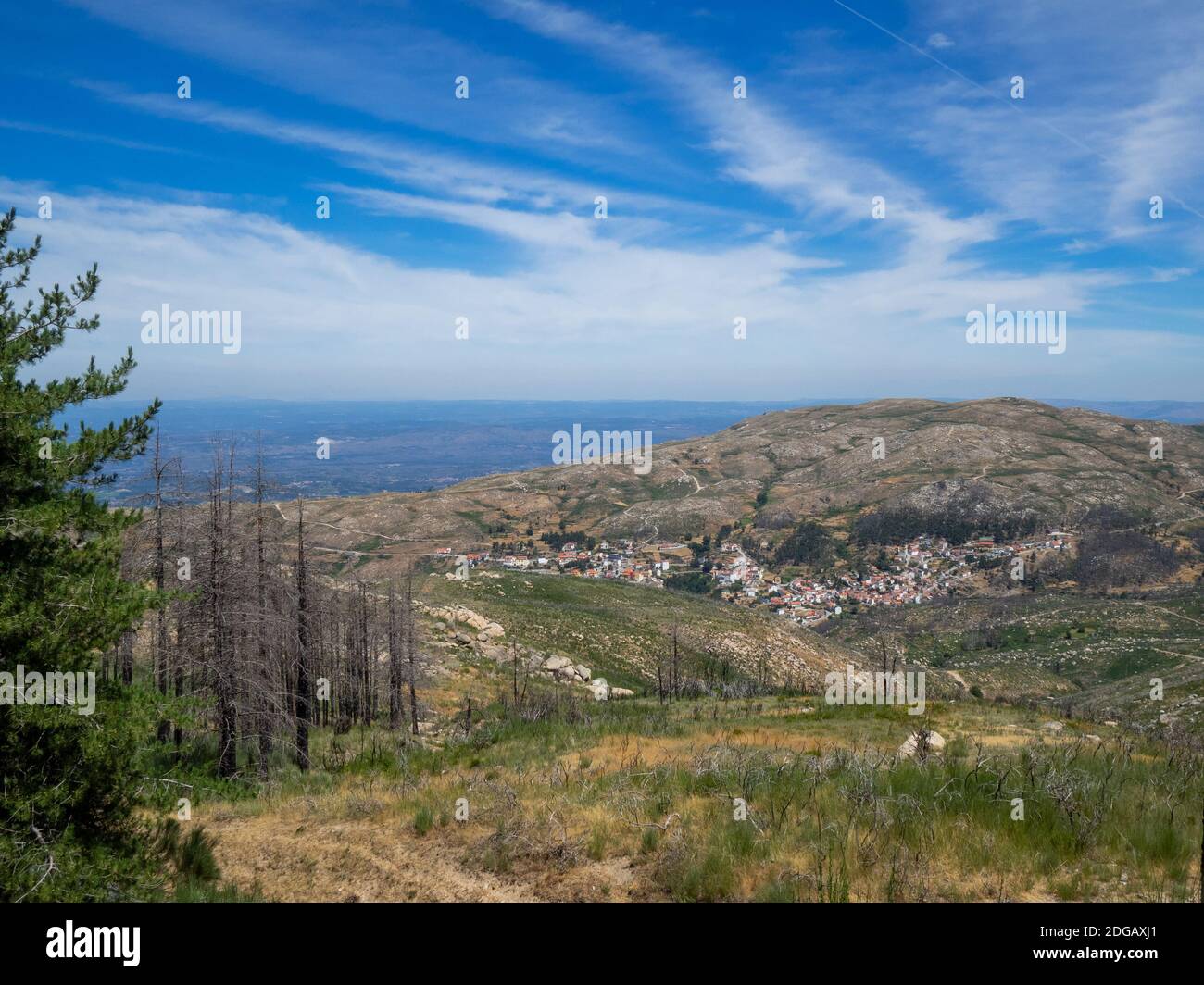 Sabugueiro hamlet in the slopes of Serra da Estrela, Portugal Stock Photo