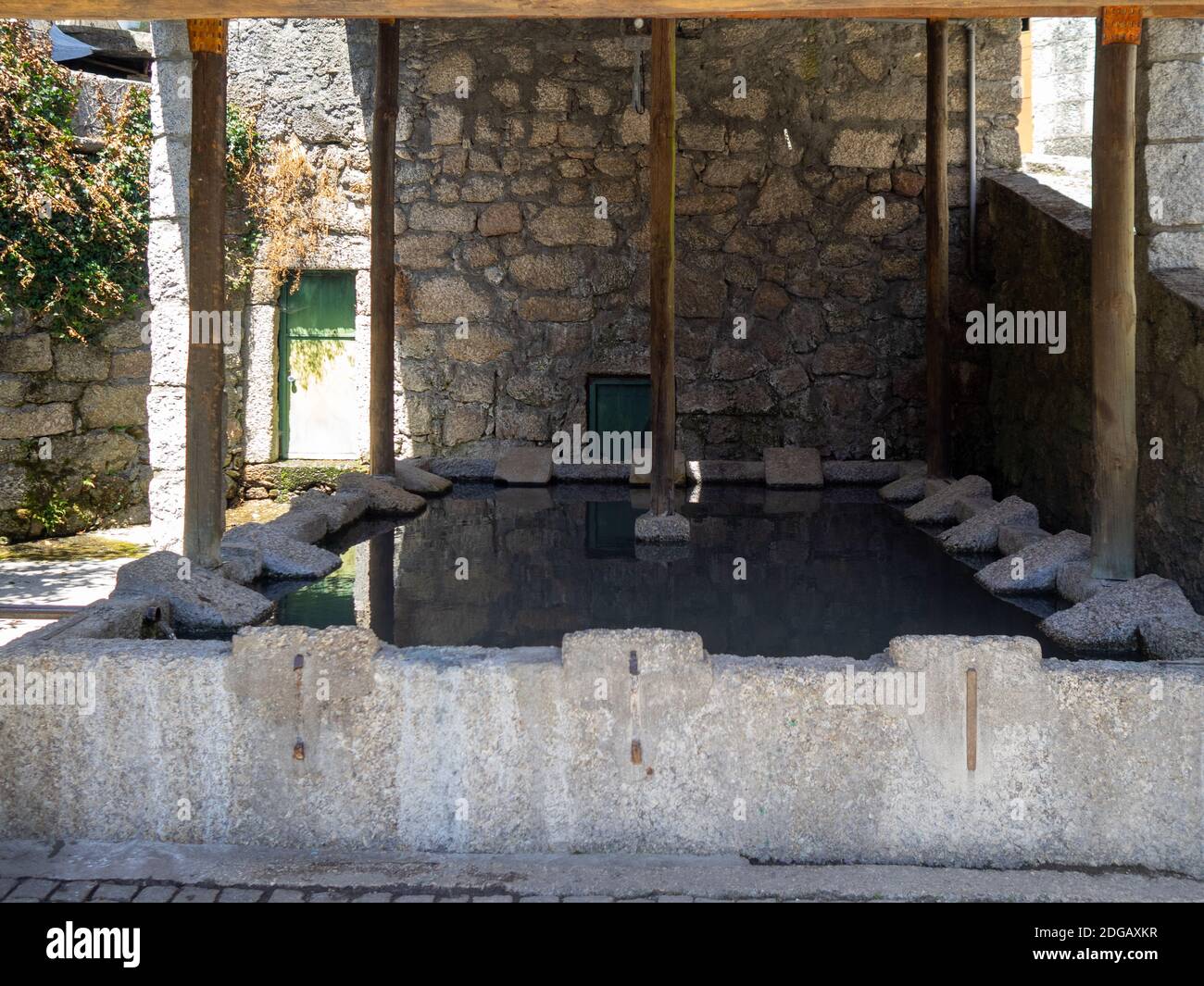 The communal washing tank of Sabugueiro hamlet, Serra da Estrela, Portugal Stock Photo