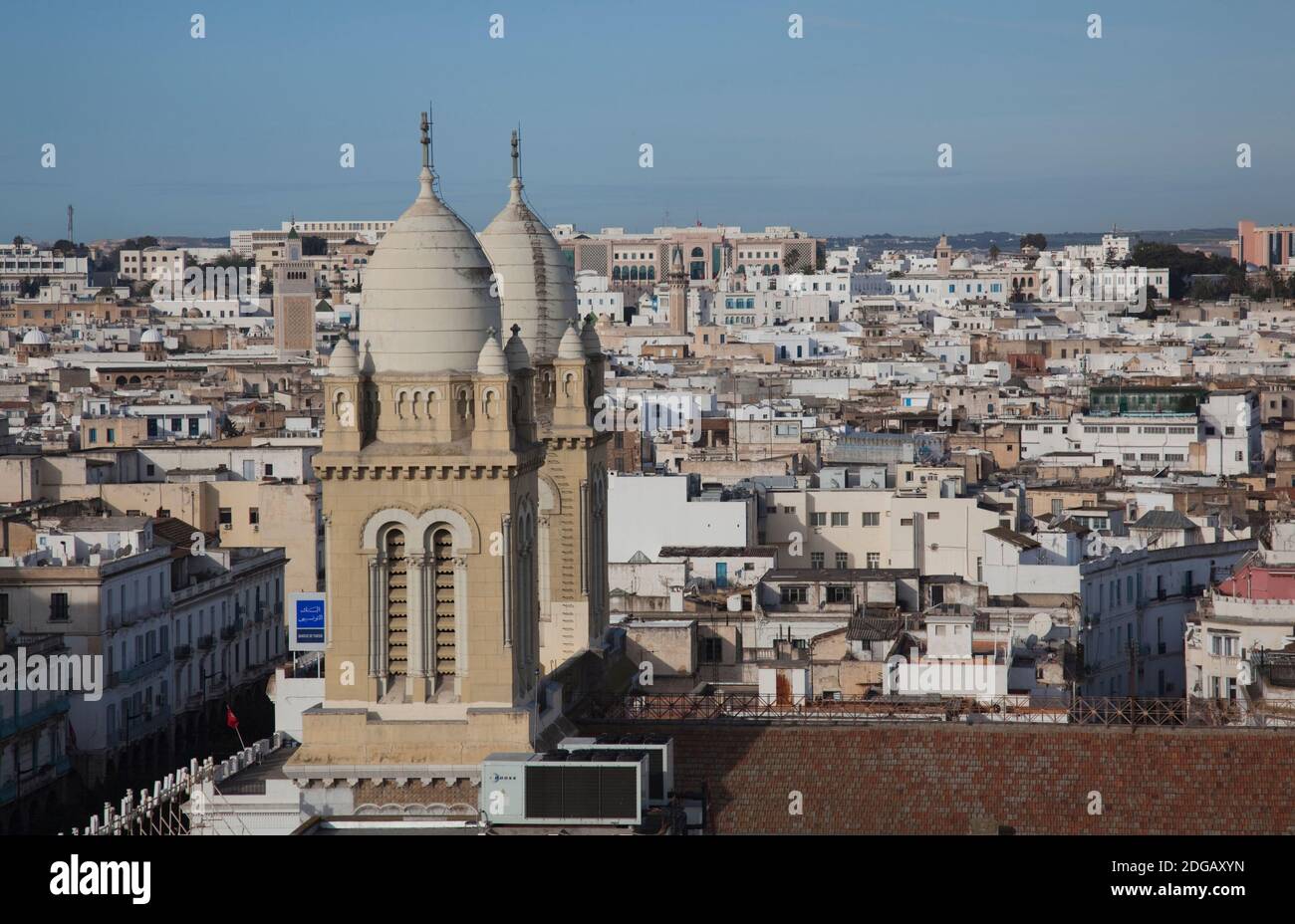 Cathedral of St. Vincent de Paul, Avenue Habib Bourguiba, Tunis, Tunisia Stock Photo