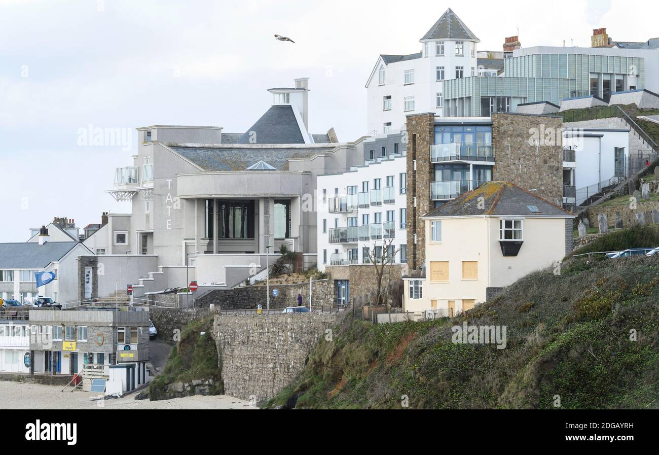 Views of Tate St Ives art gallery in St Ives, Cornwall, England, UK Stock Photo