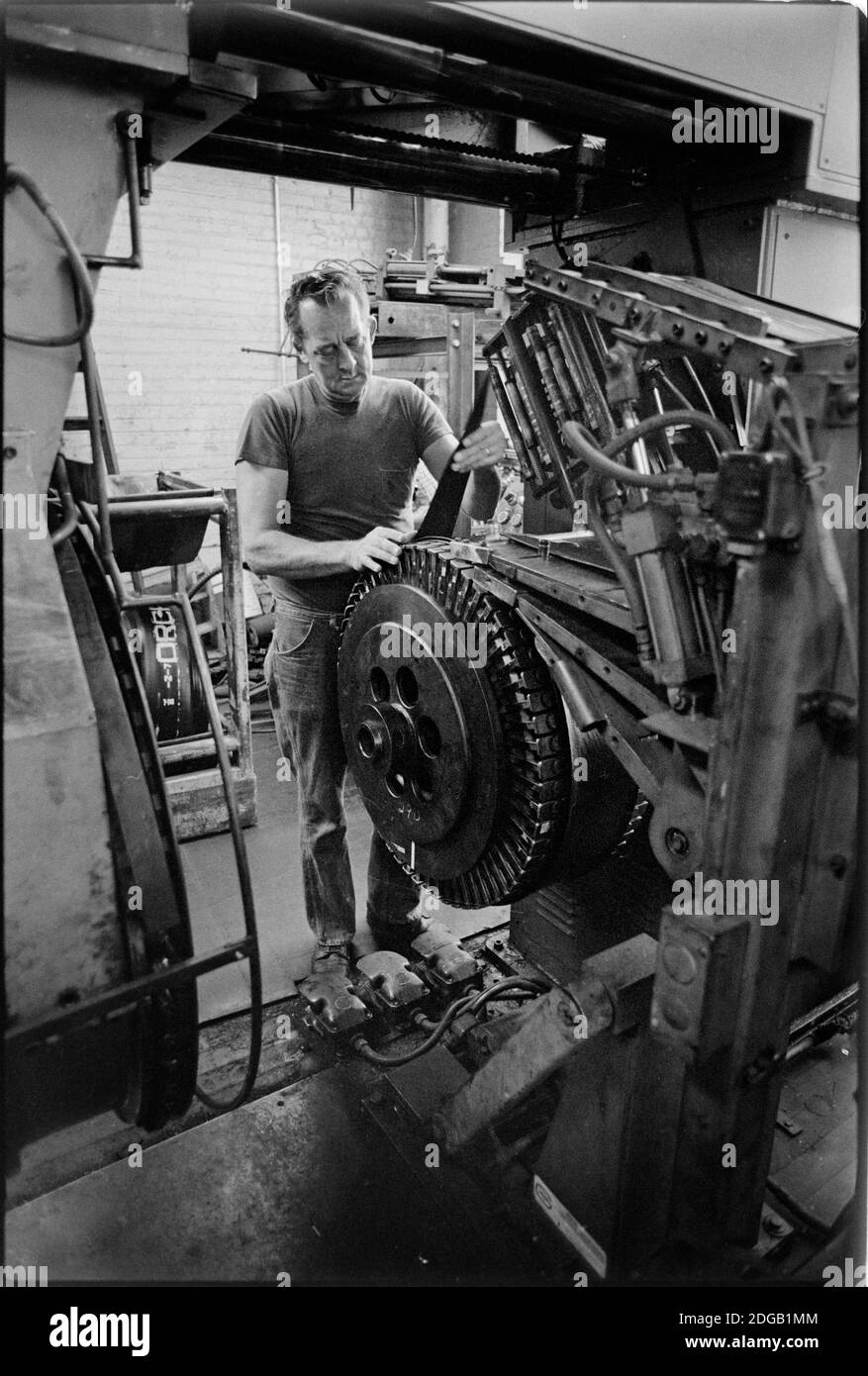 Workers at the General Tire Company in Akron, Ohio, work the final