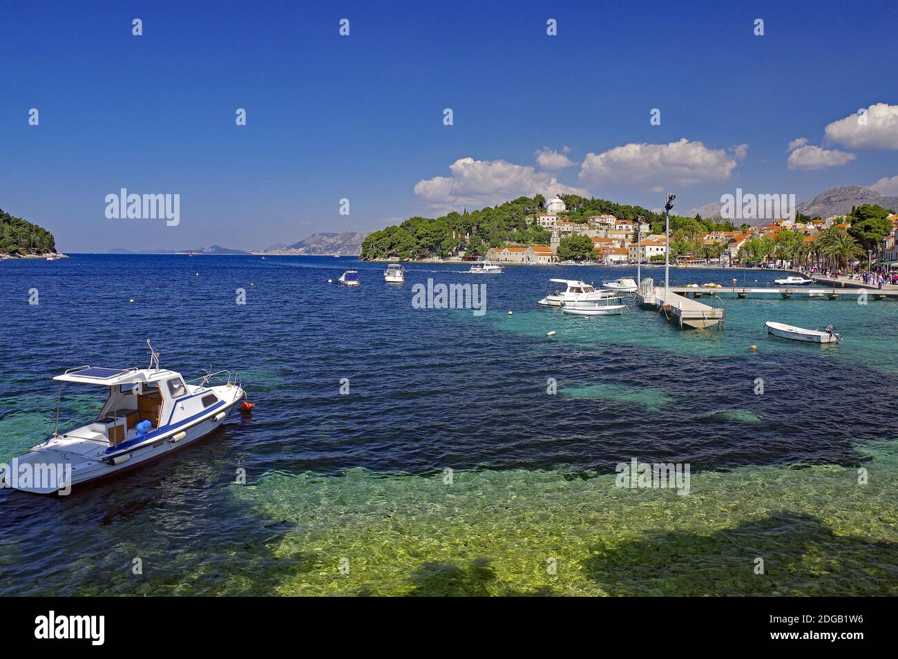 Cavtat harbour Stock Photo