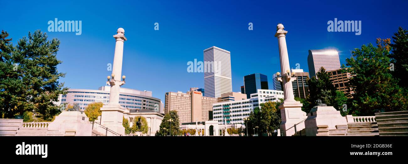 Buildings from Civic Center Park, Denver, Colorado, USA Stock Photo