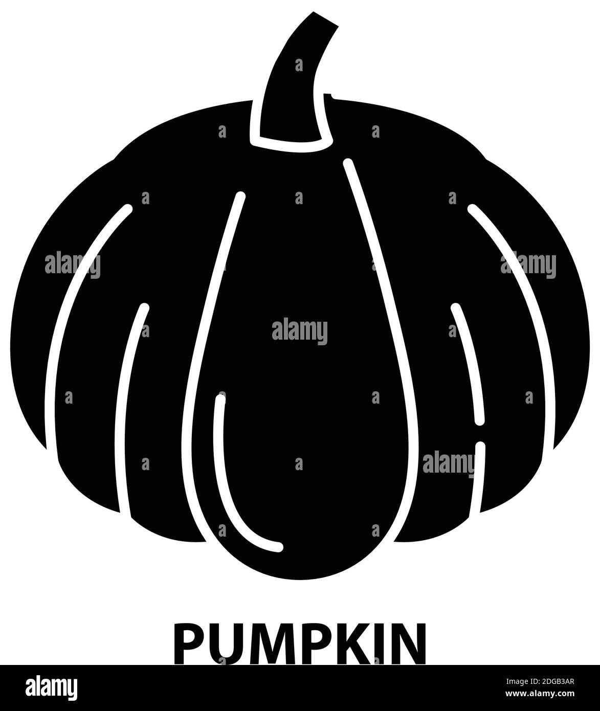 pumpkin icon, black vector sign with editable strokes, concept ...