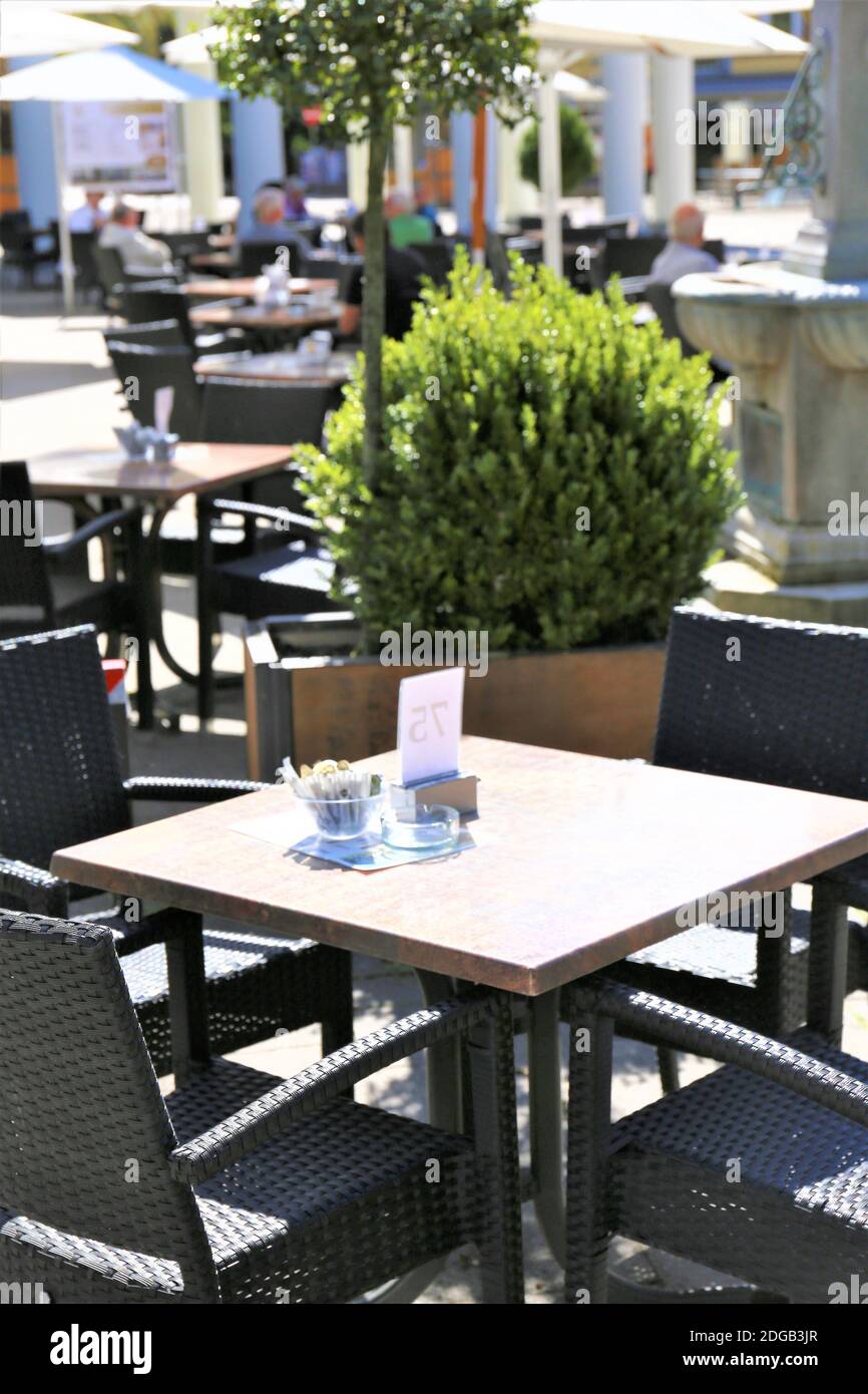 table and chairs Stock Photo
