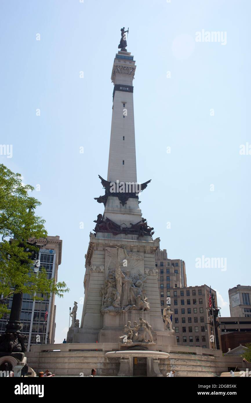 Soldiers' and Sailors' Monument in Indianapolis, Marion County, Indiana, USA Stock Photo
