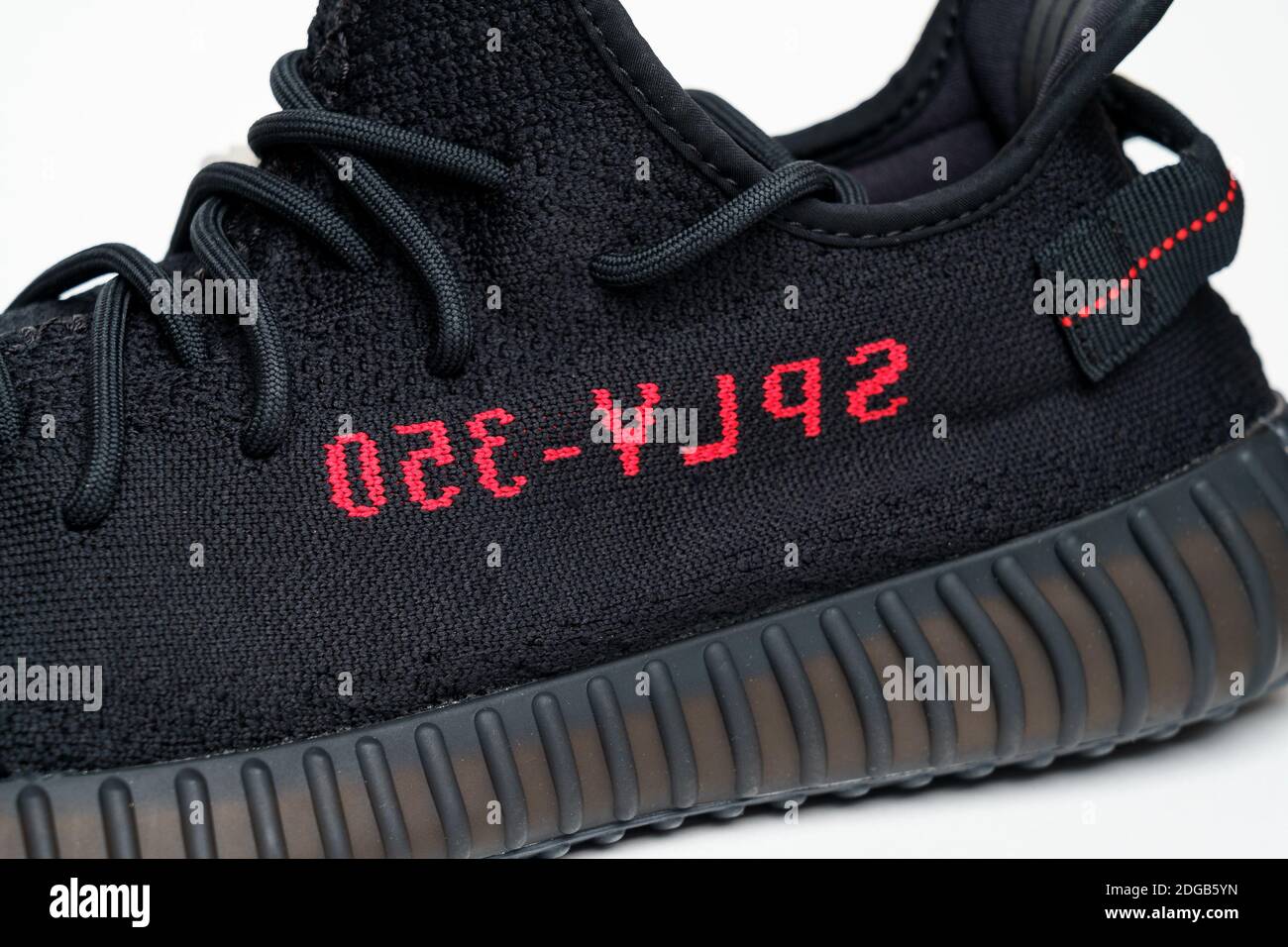 Moscow, Russia - December 2020 : Adidas Yeezy Boost 350 V2 CORE BLACK RED  Stock Photo - Alamy