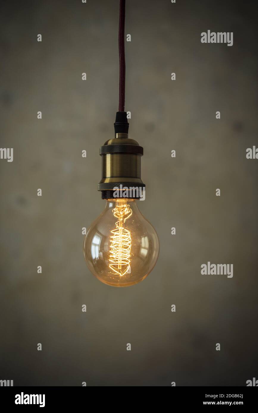 Edison Light Bulb Vintage Retro Style Stock Photo Alamy