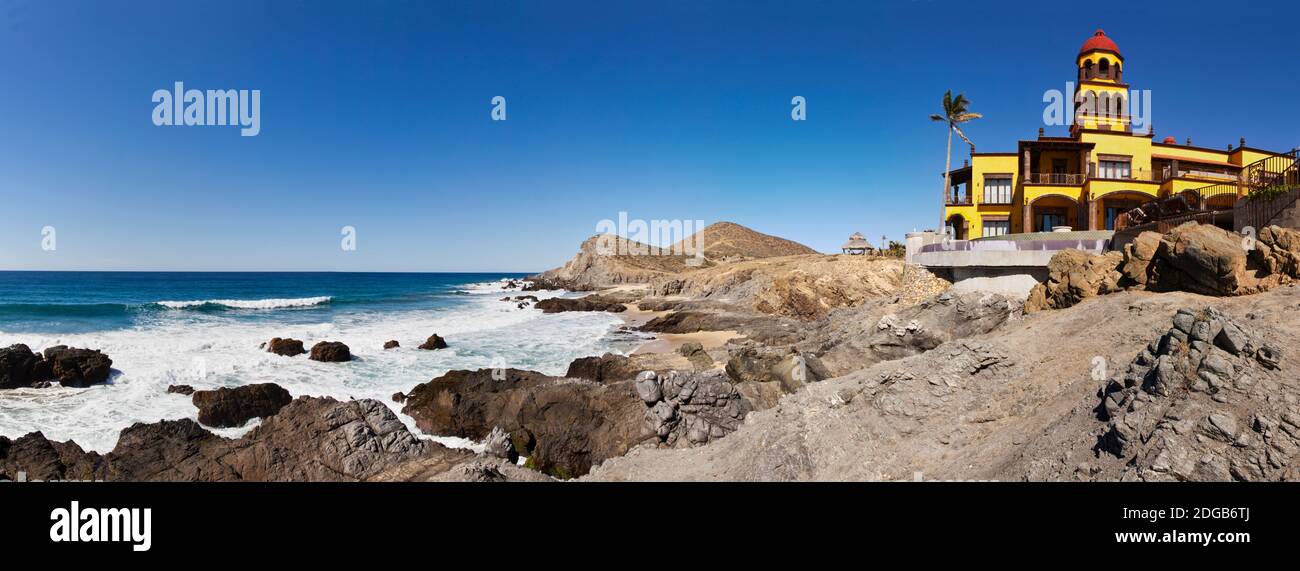 Hacienda Cerritos on the Pacific Ocean, Todos Santos, Baja California Sur, Mexico Stock Photo
