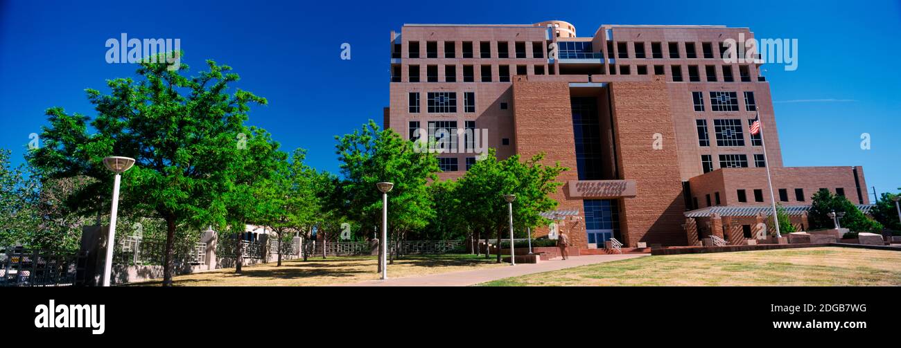 Facade of a government building, Pete V.Domenici United States Courthouse, Albuquerque, New Mexico, USA Stock Photo