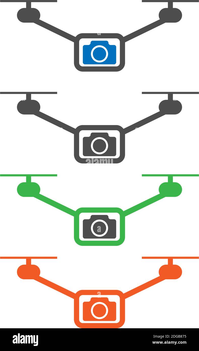 Drone icon logo design vector template Stock Vector