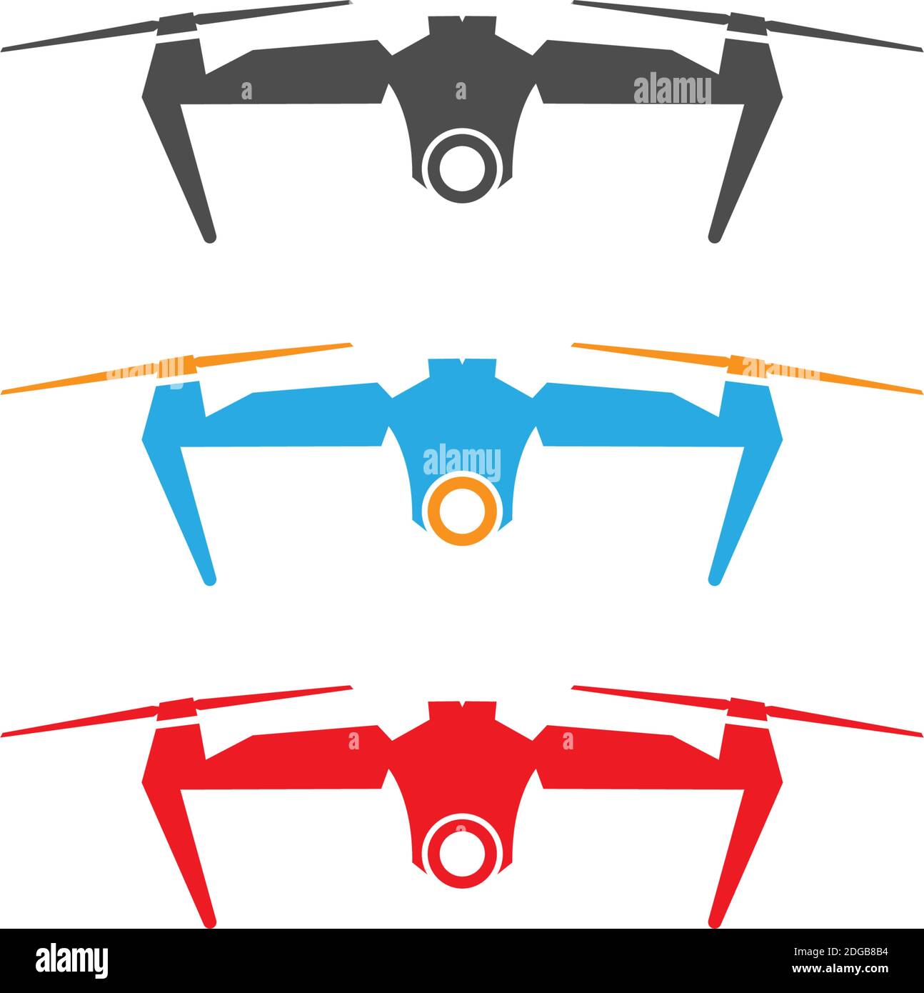 Drone icon logo design vector template Stock Vector