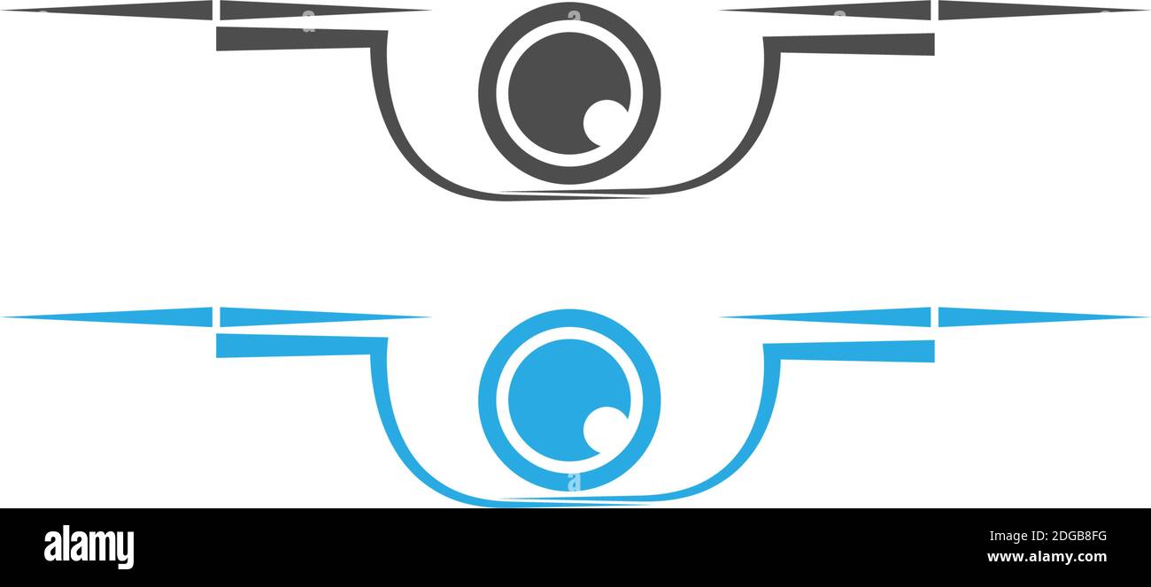 Drone icon logo design vector template Stock Vector