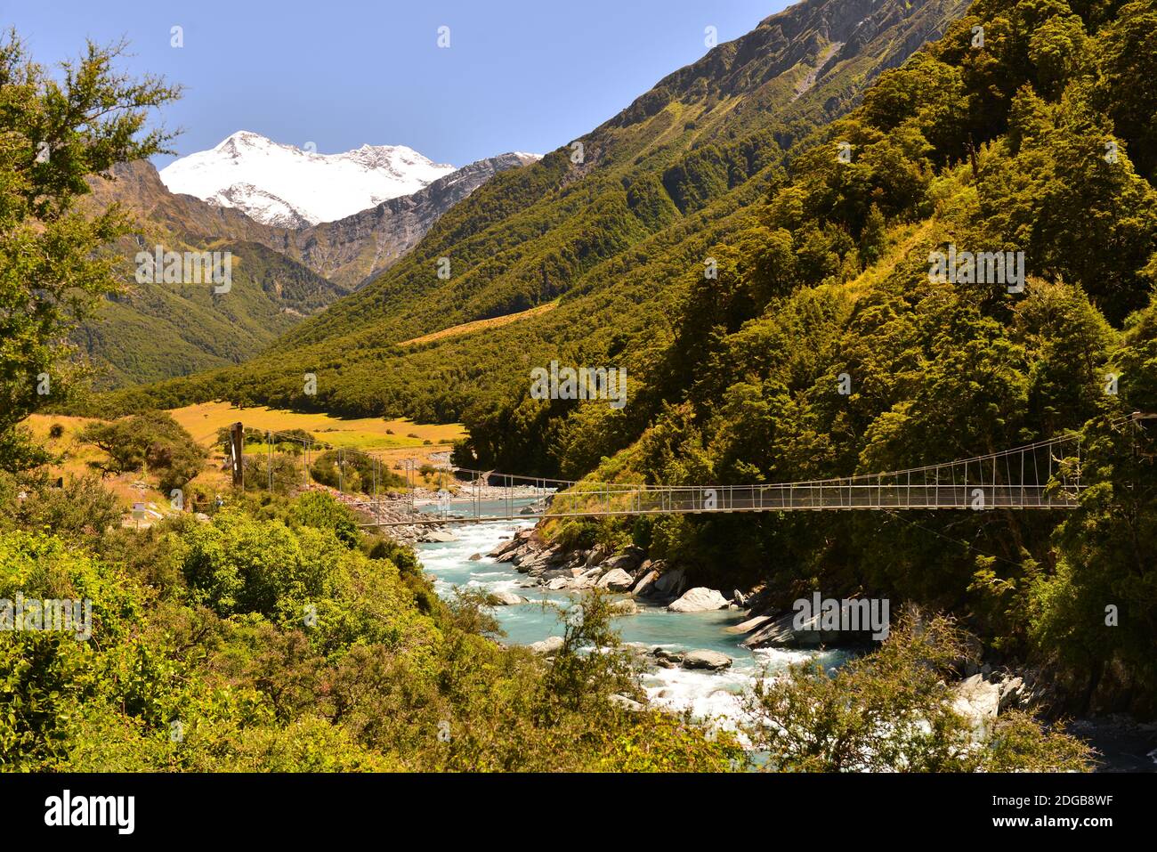 Rob Roy glacier trail near Wanaka New Zealand Stock Photo