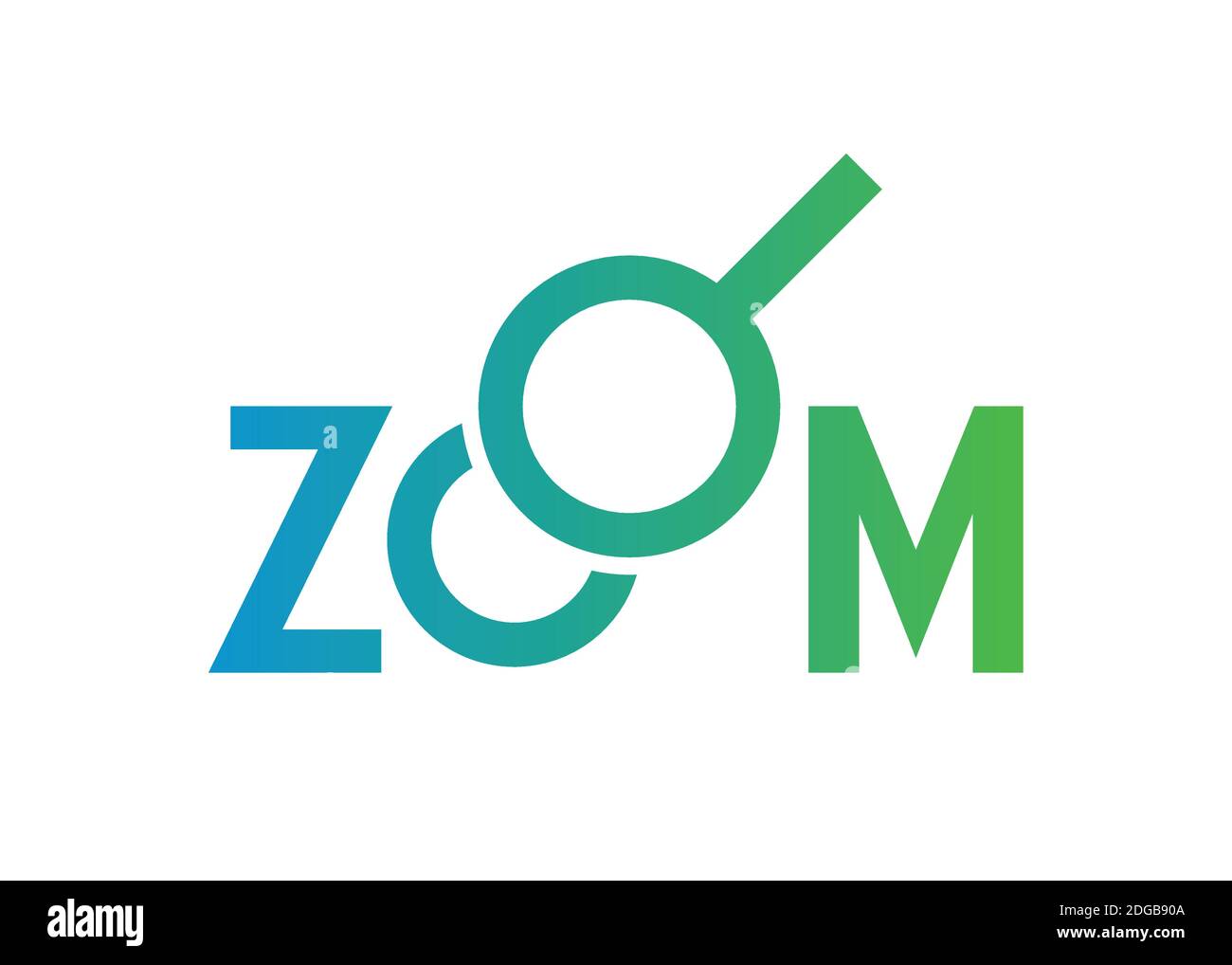 zoom word. bluegreen gradient zoom logo Stock Vector Image & Art Alamy