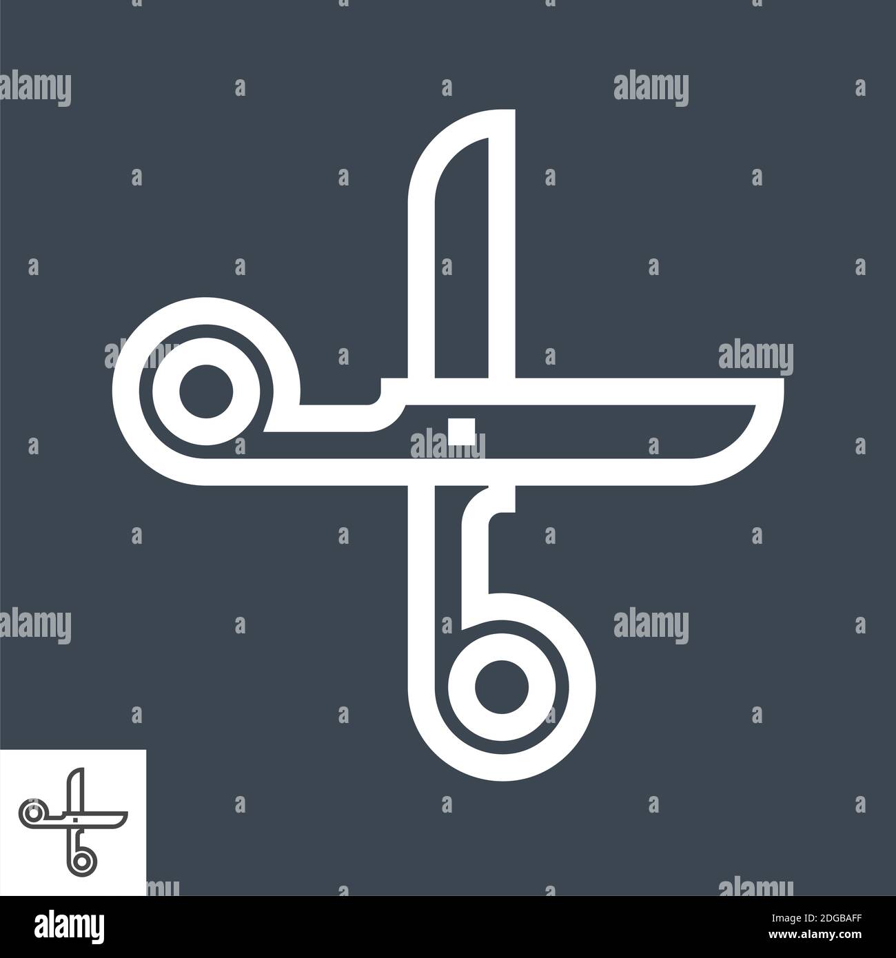 Scissors related vector glyph icon Stock Vector Image & Art - Alamy