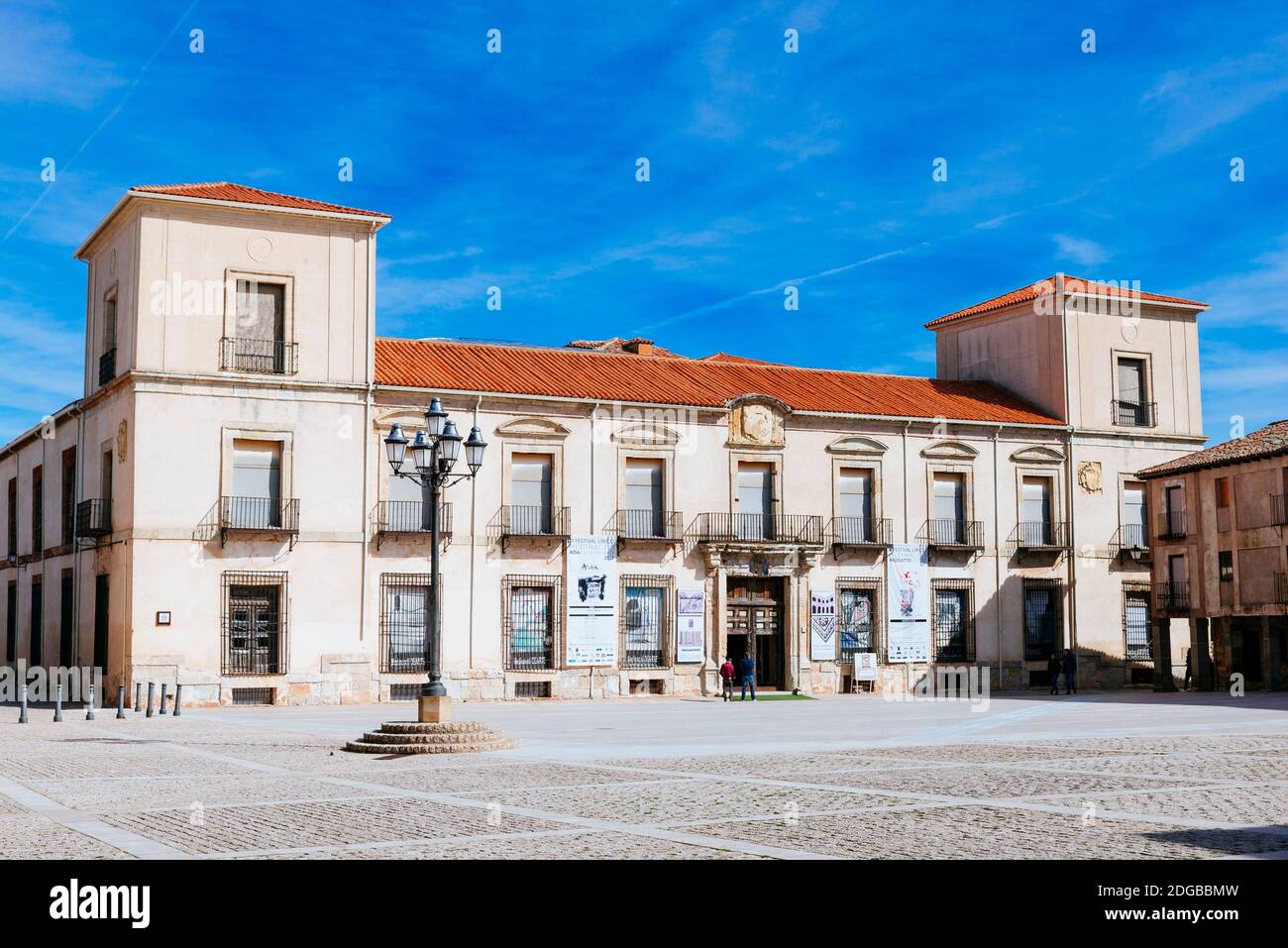Ducal Palace - Palacio Ducal,residence of the Dukes of Medinaceli. Plaza Mayor - Main square. Currently multidisciplinary space dedicated to art, Medi Stock Photo