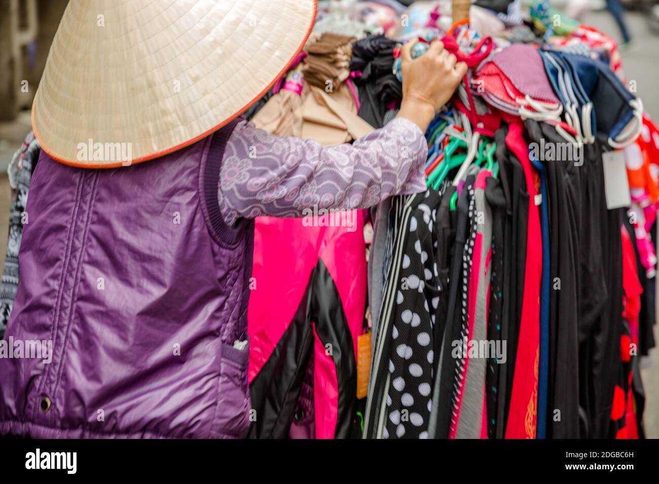 Vietnamese Vendor Stock Photo