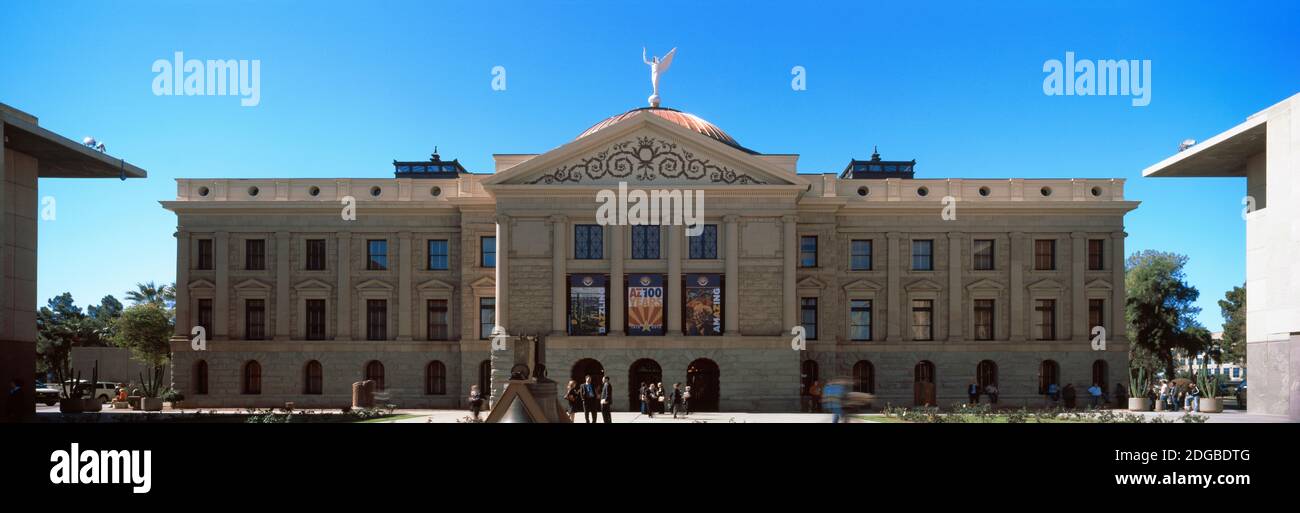 Facade of the Arizona State Capitol Building, Phoenix, Maricopa County, Arizona, USA Stock Photo