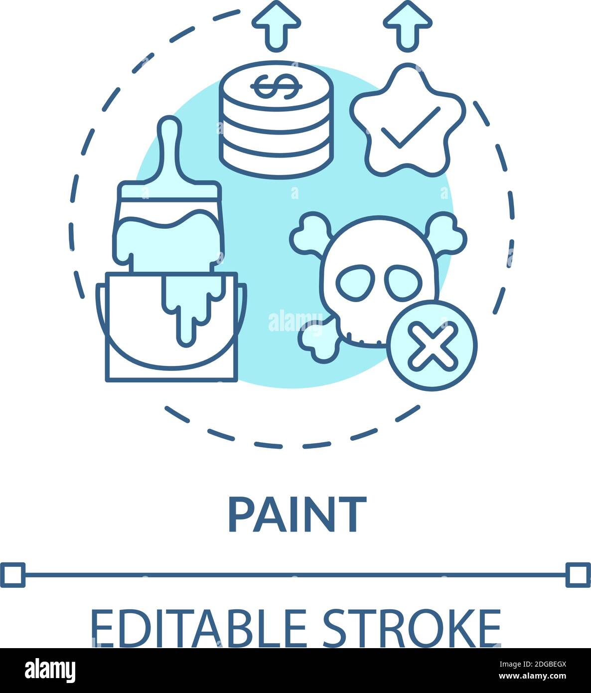 Paint concept icon Stock Vector