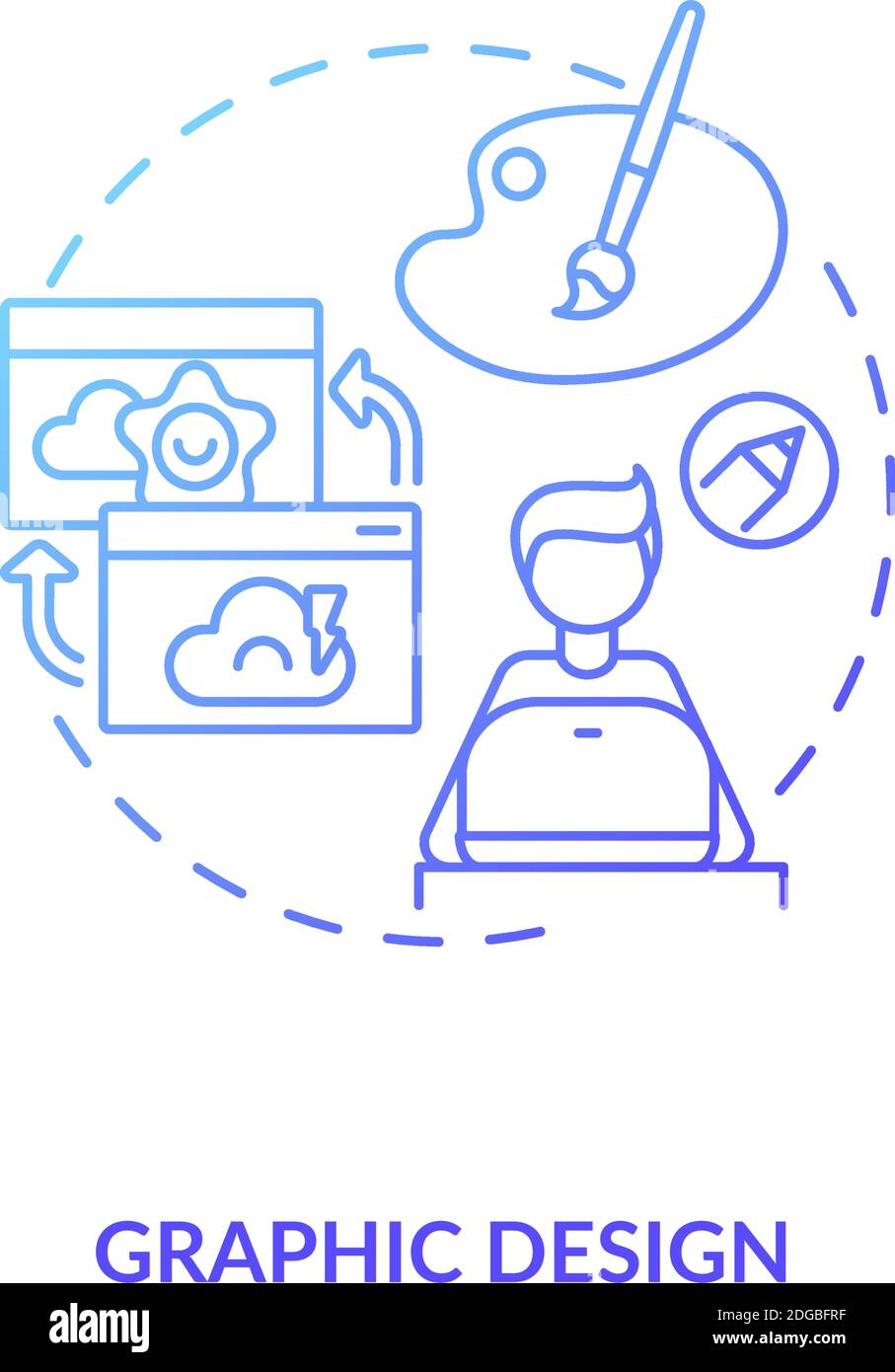 Graphic design blue gradient concept icon Stock Vector Image & Art - Alamy