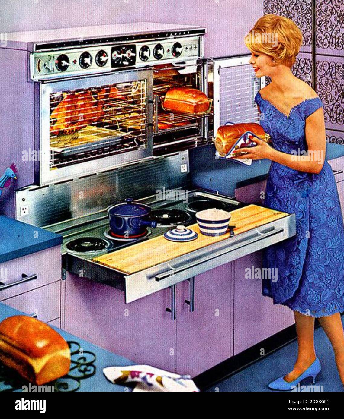 AMERICAN FIFTIES KITCHEN Stock Photo