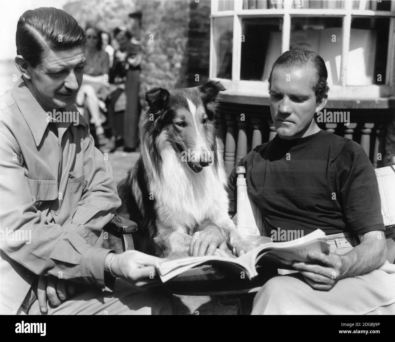 Author Eric Knight Pal As Lassie The Collie Dog And Director Fred M