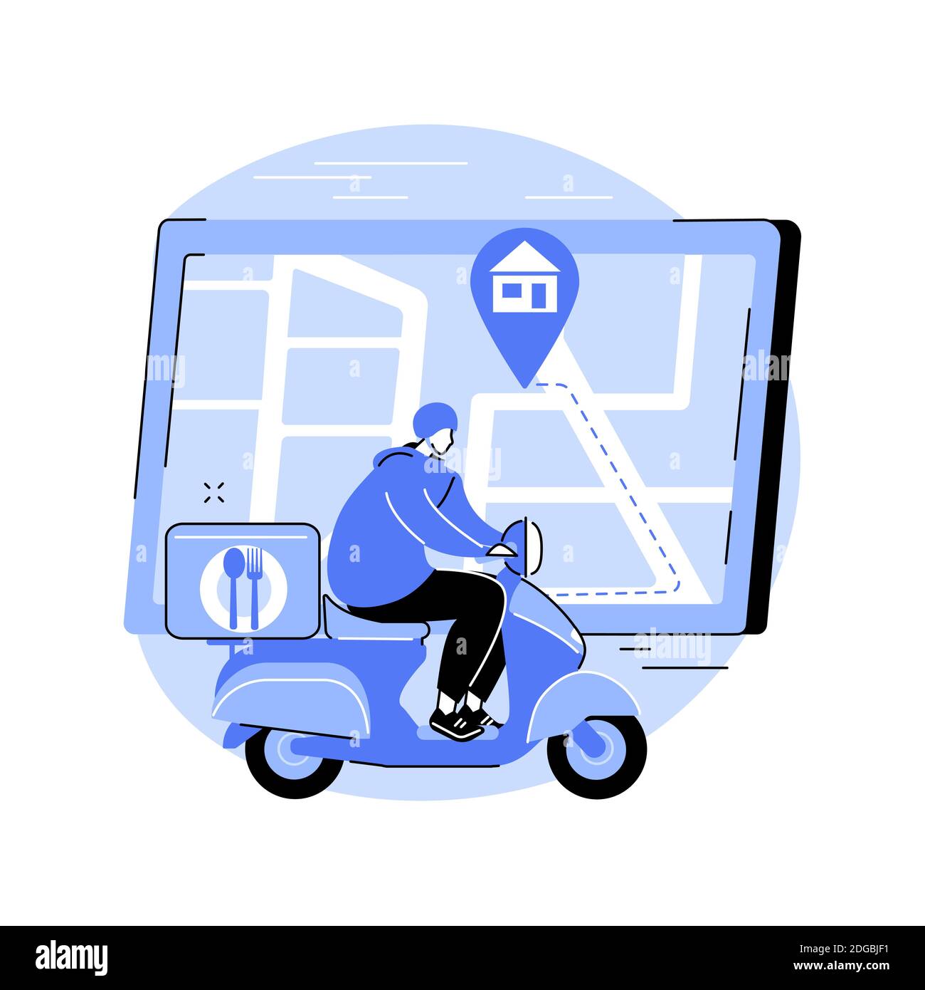 Food delivery abstract concept vector illustration Stock Vector Image