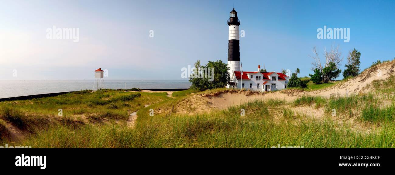 Big Sable Point Lighthouse, Lake Michigan, Ludington, Mason County, Michigan, USA Stock Photo