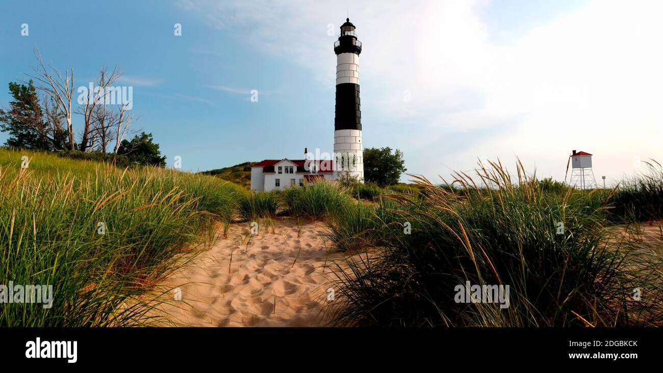 Big Sable Point Lighthouse, Lake Michigan, Ludington, Mason County, Michigan, USA Stock Photo