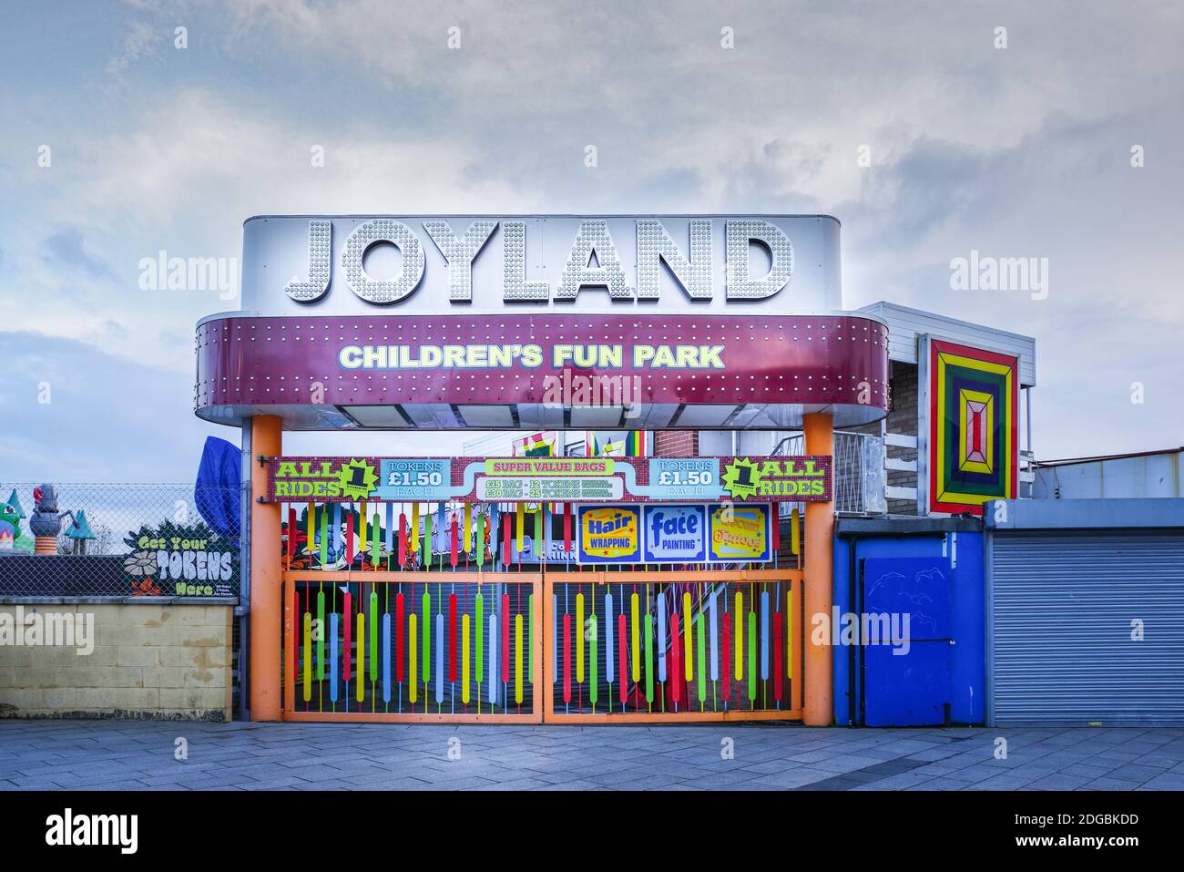 Deserted fun park in Great Yarmouth during the COVID-19 pandemic Stock Photo