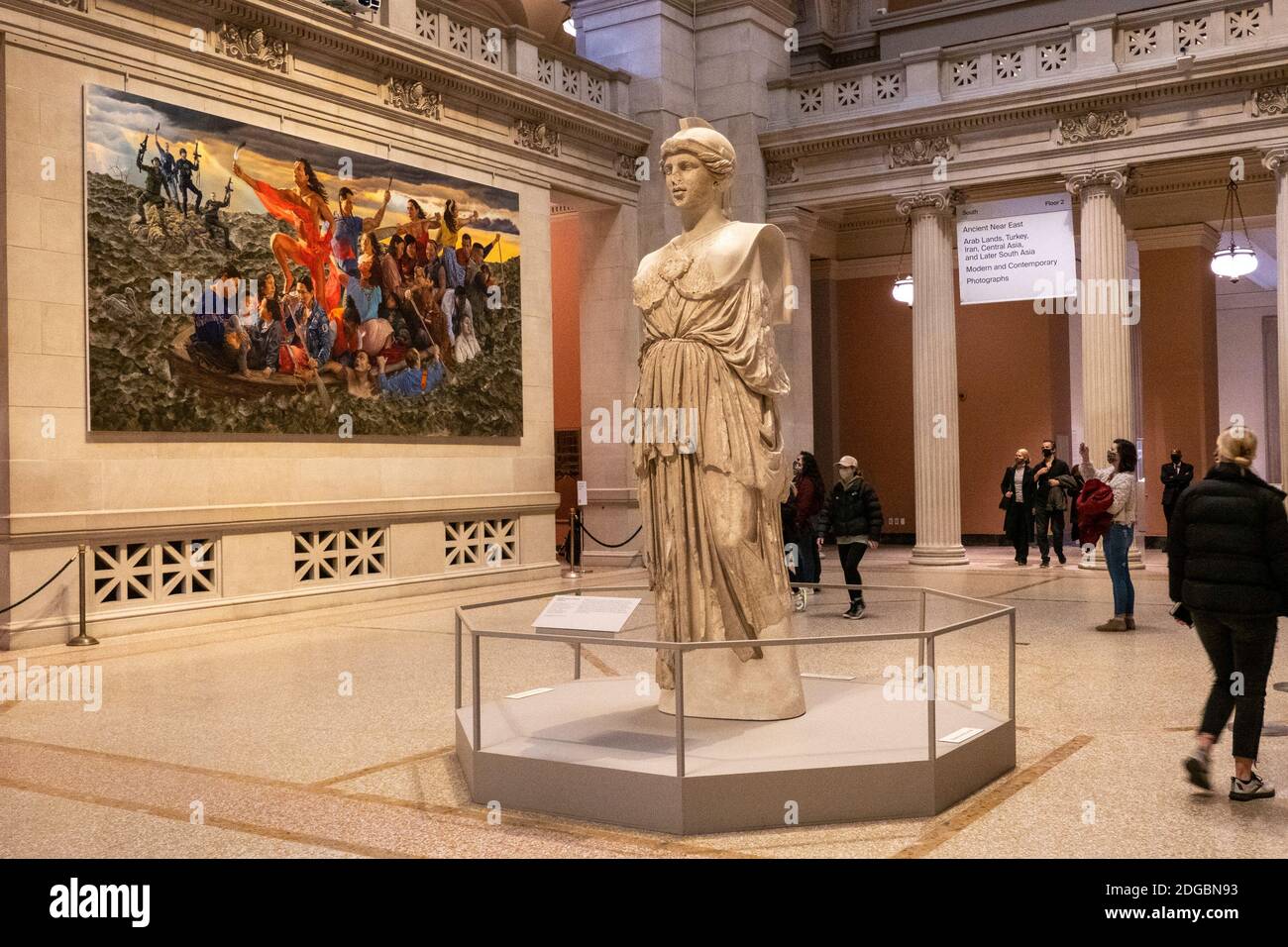Sculpture in the Great Hall at the Metropolitan Museum of Art, NYC, USA